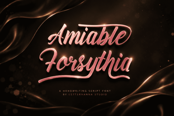 Amiable Forsythia: The Handwriting Script Font That Brings Heart to Your Designs