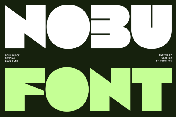 NOBU Font: Unleashing a Bold, Geometric Personality for Modern Design