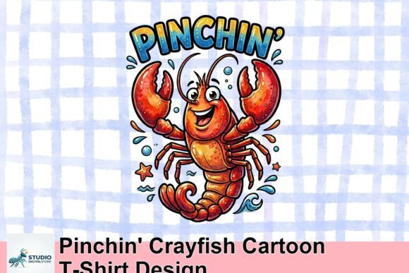 Pinchin Crayfish Cartoon T-Shirt Design: A Playful Fusion of Creativity and Commerce