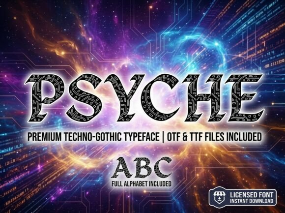 Psyche: The Ultimate Techno-Gothic Typeface for Future-Forward Branding