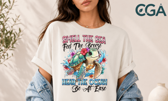 Smell the Sea Sea Turtle PNG